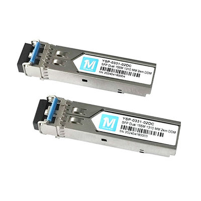 155M 듀플렉스 2km 1310nm LC 커넥터 DDM 100BASE MMF 광섬유 모듈 플러그이블 SFP 트랜시버