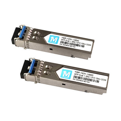 1.25G 듀플렉스 10km 거리 1310nm LC 커넥터 DDM 1000BASE SMF 광섬유 모듈 플러그이블 SFP 트랜시버