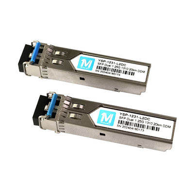 1.25G 듀플렉스 20km 1310nm LC 커넥터 1000BASE SMF 광섬유 모듈 DDMI 구현과 플러그 가능한 SFP 트랜시버