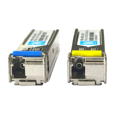 SMF 섬유 타입 1.25G BIDI 20km 1310nm/1550nm LC 커넥터 DDM WDM 심플렉스 광 모듈 트랜시버 SFP 모듈 FTTX