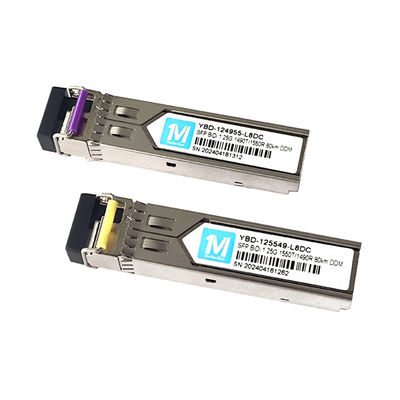 3.3V 1.25G BIDI 100km 1490nm/1550nm LC 커넥터 DDM WDM 심플렉스 광 모듈 트랜시버 SFP 모듈