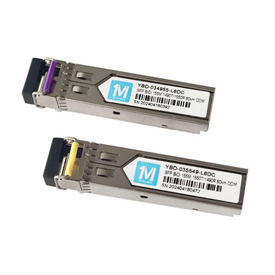 FTTX 시간 광섬유 송신기 155M BIDI 60km 1490nm/1550nm LC 커넥터 DDM WDM 시간 FTTX을 위한 심플렉스 SFP 모듈