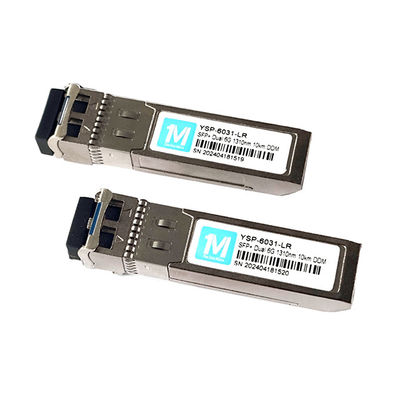 듀플렉스 LC 인터페이스 6G SFP 10km 1310nm LC DDM SMF 광 모듈 장거리 단일 모드 섬유망