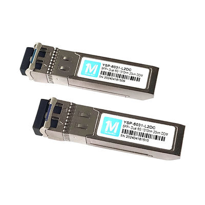 6G SFP 20km 1310nm LC DDM SMF IP 네트워크 데이터 전송용 단일 모드 광 모듈