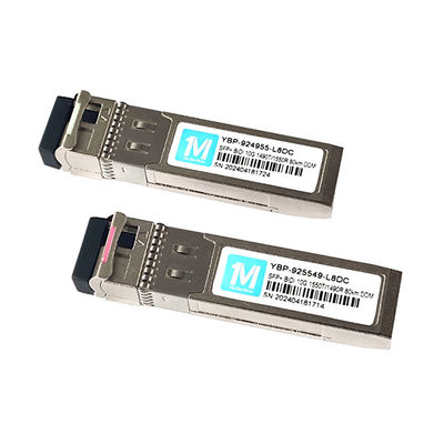 10G SFP BIDI 80km 1490nm/1550nm WDM LC 커넥터 대역폭 데이터센터 애플리케이션을 위한 DDM 광 수신기