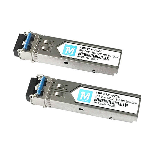 155M 듀플렉스 2km 1310nm LC 커넥터 DDM 100BASE MMF 광섬유 모듈 플러그이블 SFP 트랜시버