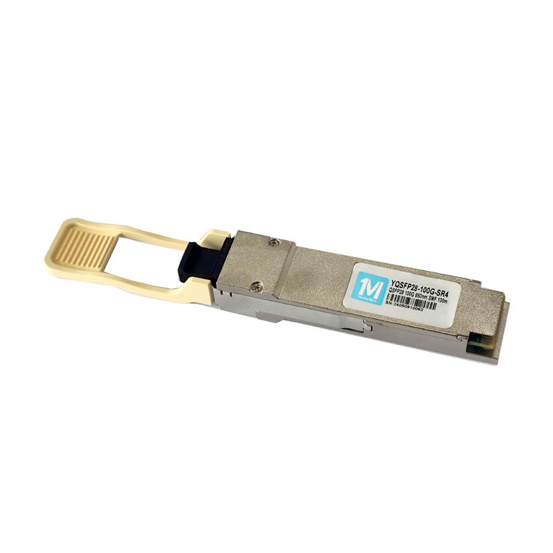 100G 데이터 레이트 MPO 광학 모듈 QSFP28-100G-SR4 DDM 호환성 850nm 100m 광섬유 송신기