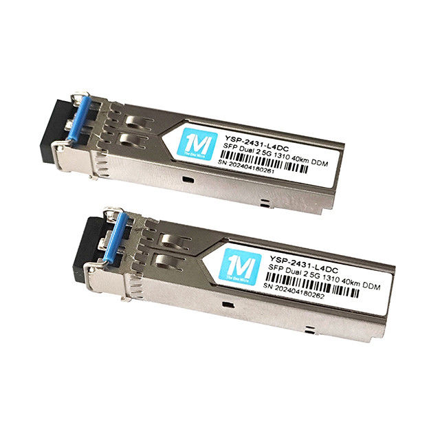 안정적인 네트워크 연결 2.5G 듀플렉스 40km SMF 광섬유 모듈 1310nm LC 커넥터 DDM와 연결 가능한 SFP 트랜시버