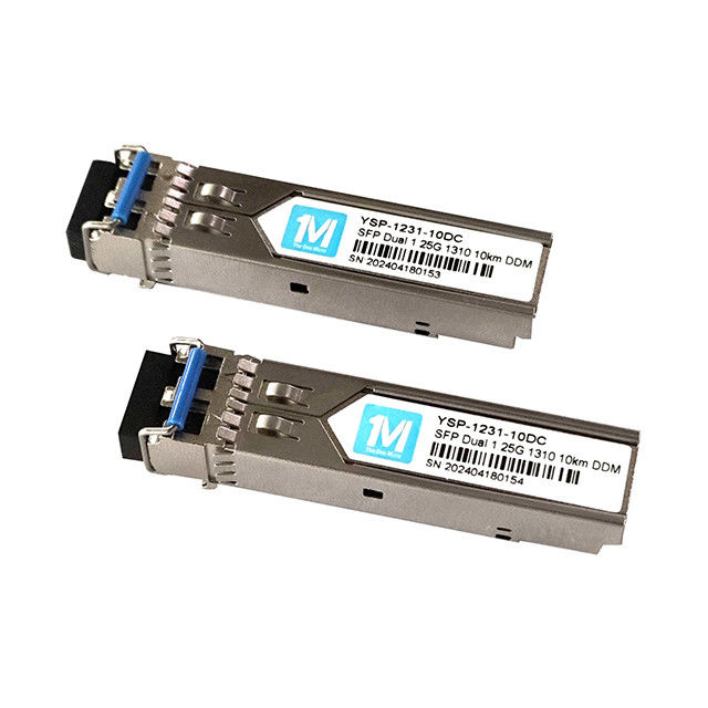 1.25G 듀플렉스 10km 거리 1310nm LC 커넥터 DDM 1000BASE SMF 광섬유 모듈 플러그이블 SFP 트랜시버