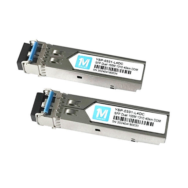 SMF 광섬유 모듈 플러그 할 수 있는 SFP 트랜시버 100BASE 155M 듀플렉스 40km 1310nm LC 커넥터 네트워크 연결을 위한 DDM
