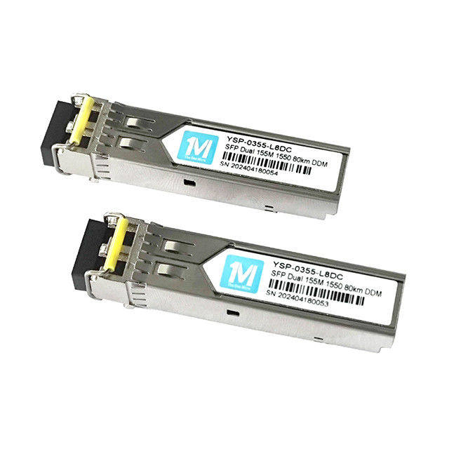 3 155M 듀플렉스 80km 1550nm LC 커넥터 DDM 100BASE SMF 광섬유 모듈 플러그이블 SFP 트랜시버