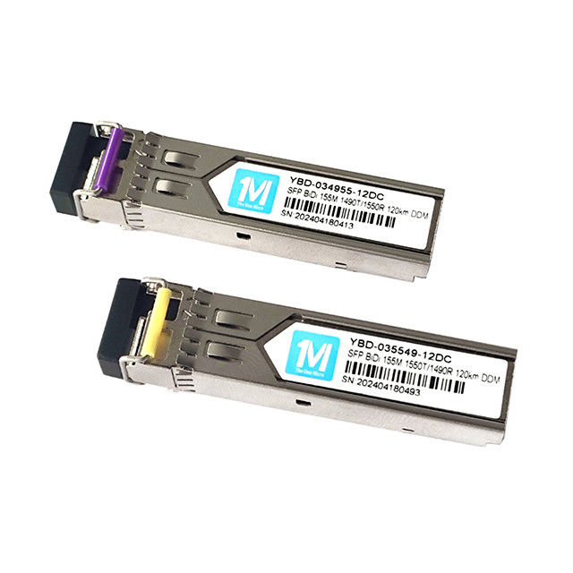 3.3V 광섬유 송신기 155M BIDI 120km 1490nm/1550nm LC 커넥터 DDM WDM 심플렉스 광 모듈 송신기 SFP 모듈