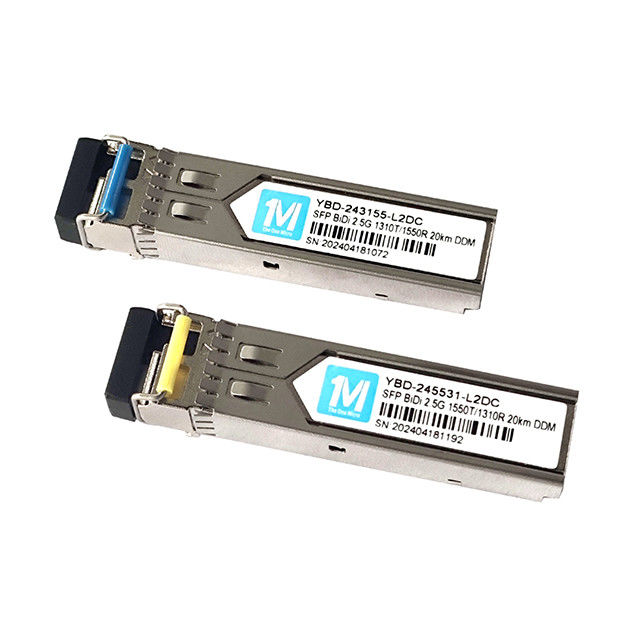 2.5G BIDI 60km 1490nm/1550nm 파장 DDMI 예 LC 커넥터 WDM 심플렉스 광 모듈 트랜시버 SFP 모듈
