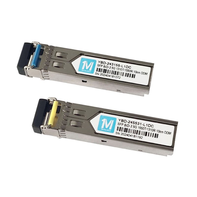 1310nm/1550nm 파장 10km 거리 BIDI LC 커넥터 DDM WDM 심플렉스 광 모듈 트랜시버 SFP 모듈