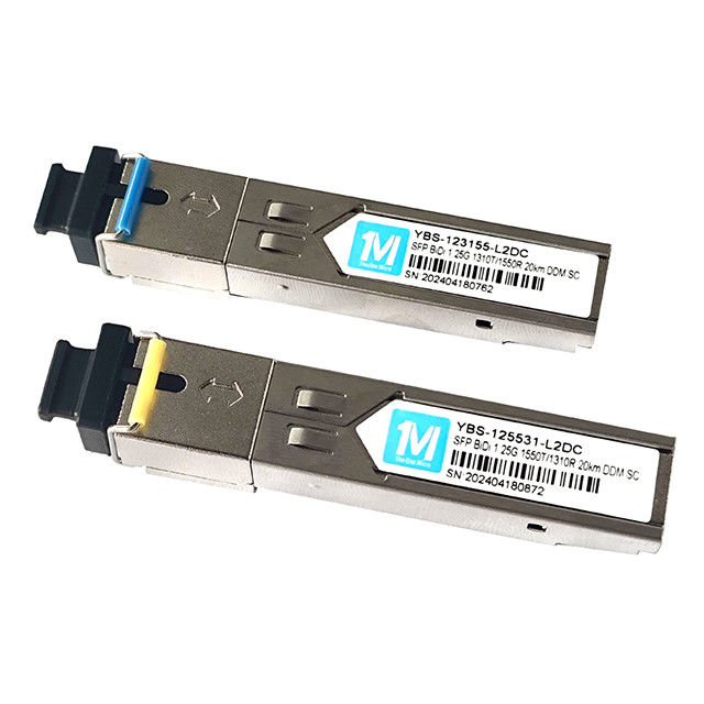 FTTX 1.25G BIDI 20km 1310nm/1550nm SC 커넥터 DDM WDM 심플렉스 광 모듈 트랜시버 SFP 모듈 성능