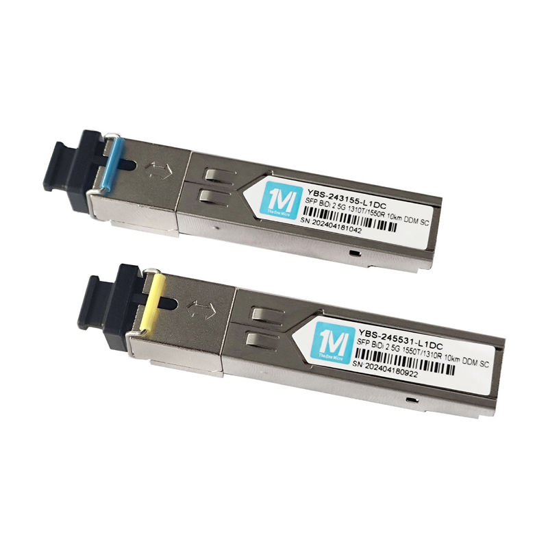 2.5G BIDI 10km 1310nm/1550nm SC 커넥터 DDM WDM 심플렉스 광 모듈