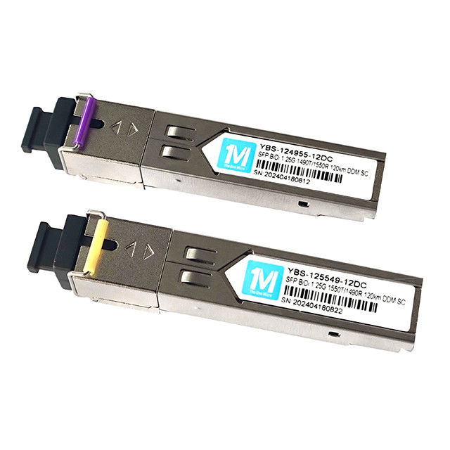 1.25G BIDI SC SMF 광섬유 WDM 심플렉스 광 모듈 SFP 트랜시버 120km 1490nm/1550nm