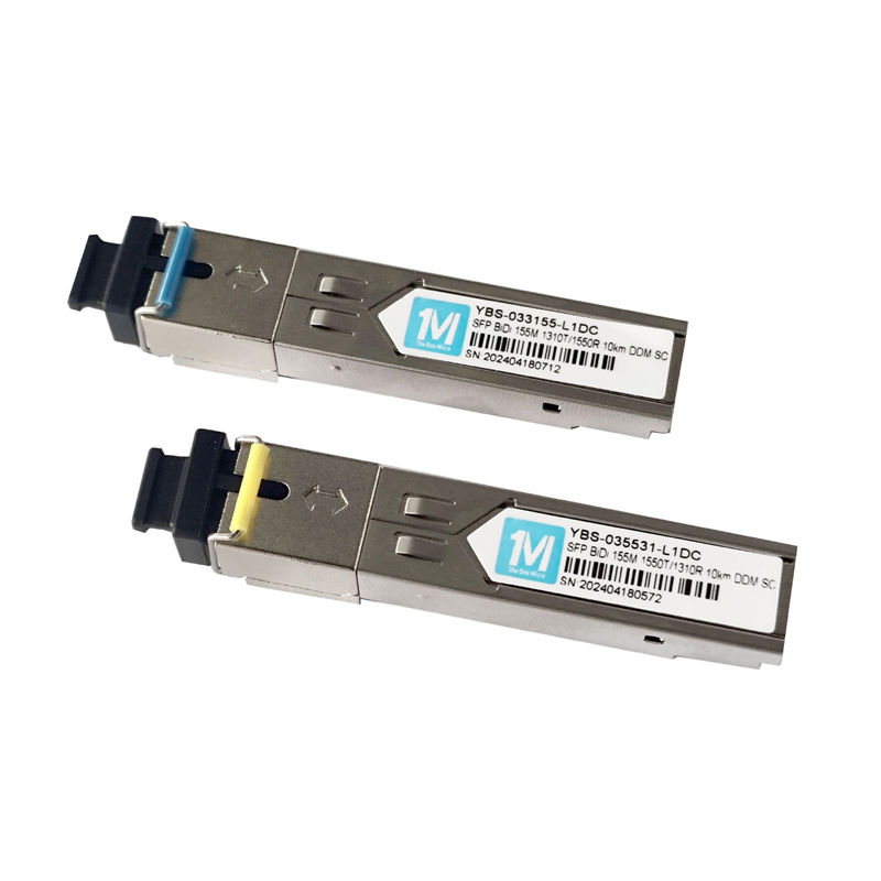섬유 타입 SMF 155M BIDI 10km 1310nm/1550nm SC 커넥터 DDM WDM 심플렉스 광 모듈 트랜시버 SFP FTTX 네트워크