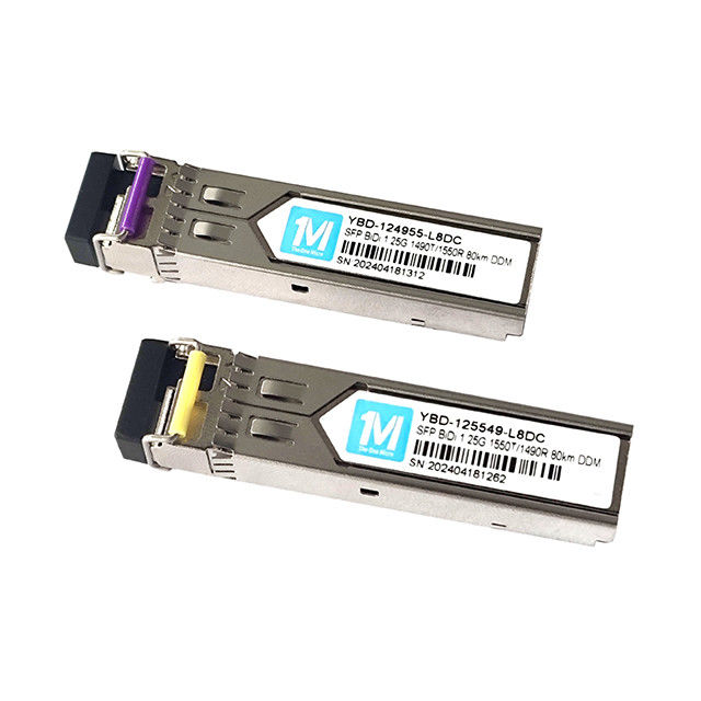 3.3V 1.25G BIDI 100km 1490nm/1550nm LC 커넥터 DDM WDM 심플렉스 광 모듈 트랜시버 SFP 모듈