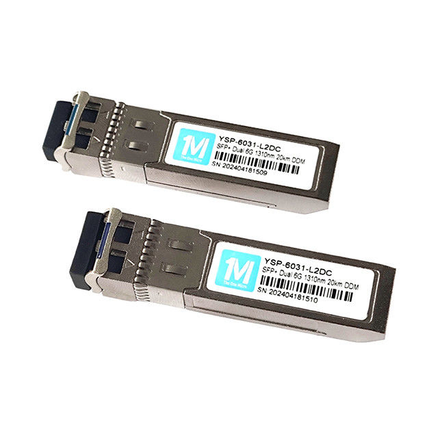 6G SFP 20km 1310nm LC DDM SMF IP 네트워크 데이터 전송용 단일 모드 광 모듈