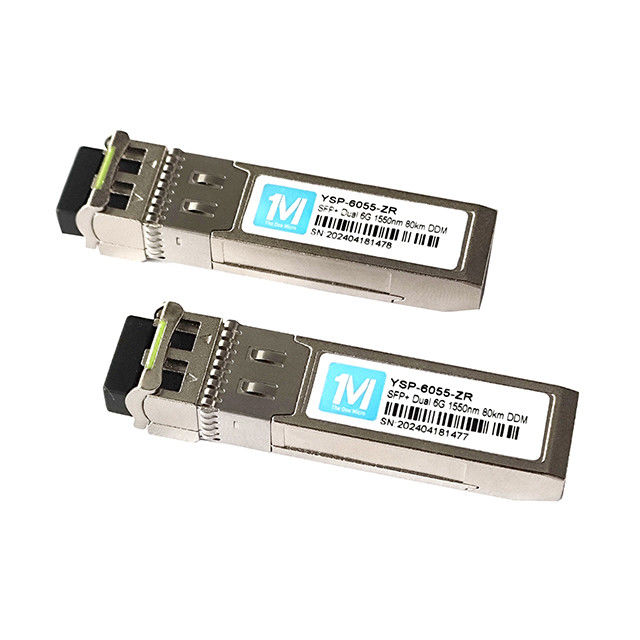 6G SFP 듀플렉스 80km 1550nm LC DDM SMF 6GB 광 모듈 싱글 모드 SFP 모듈 SFP