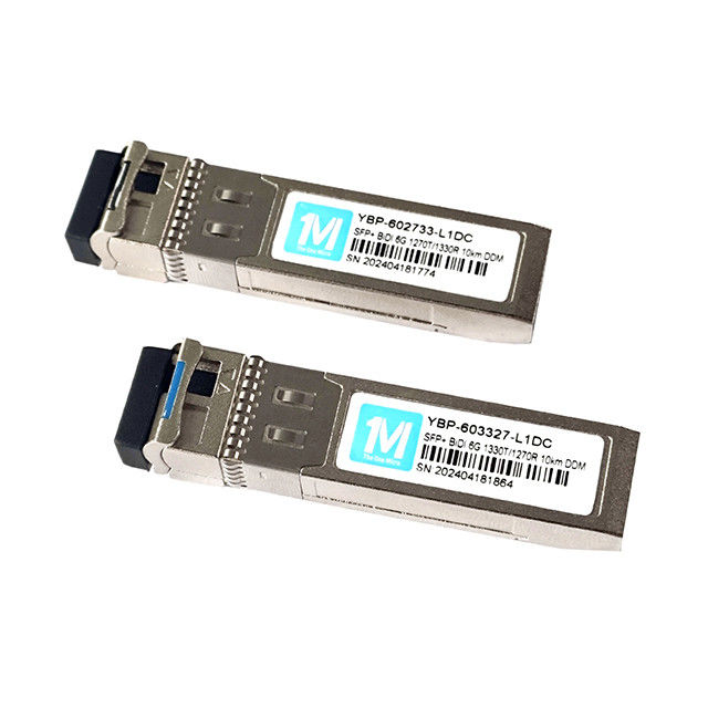 단일 모드 섬유 6G SFP BIDI 10km 1270nm/1330nm WDM LC 커넥터 고속 데이터 전송과 함께 DDM 광 수신기