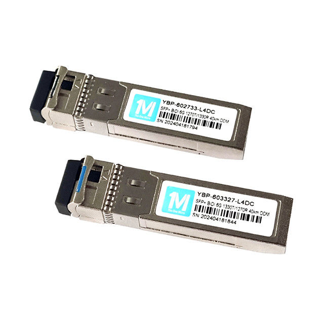 BiDi LC 인터페이스 6G SFP BIDI 40km 1270nm/1330nm WDM DDM 광학 송신기 장거리 광섬유 송신기
