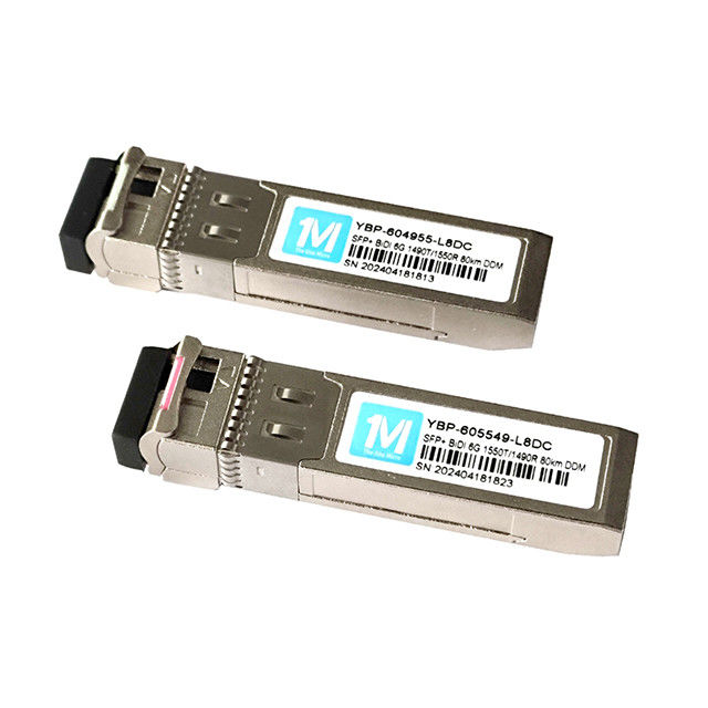 6G SFP BIDI 80km 1490nm/1550nm WDM LC 커넥터 고속 광섬유 네트워크와 함께 DDM 광 수신기