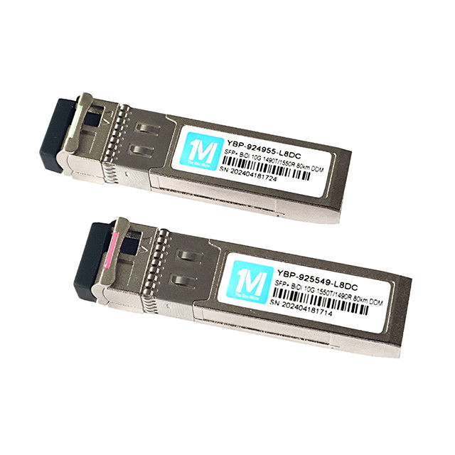 10G SFP BIDI 80km 1490nm/1550nm WDM LC 커넥터 대역폭 데이터센터 애플리케이션을 위한 DDM 광 수신기