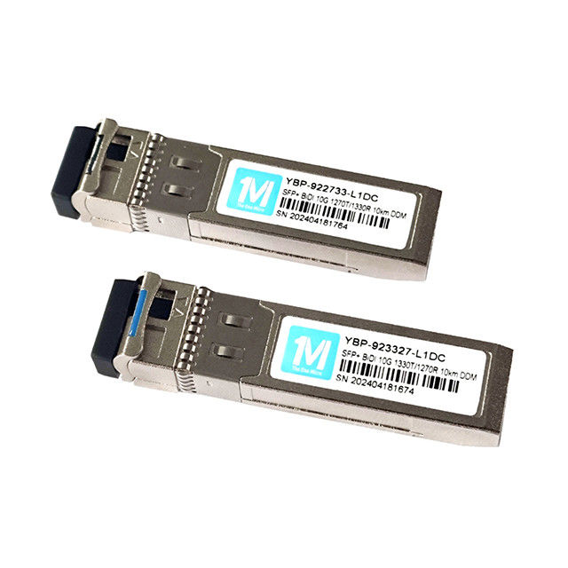10G SFP BIDI LC 인터페이스 DDMI 광 수신기 10km 1270nm/1330nm WDM LC 커넥터 10G LR 단일 모드 섬유 모듈